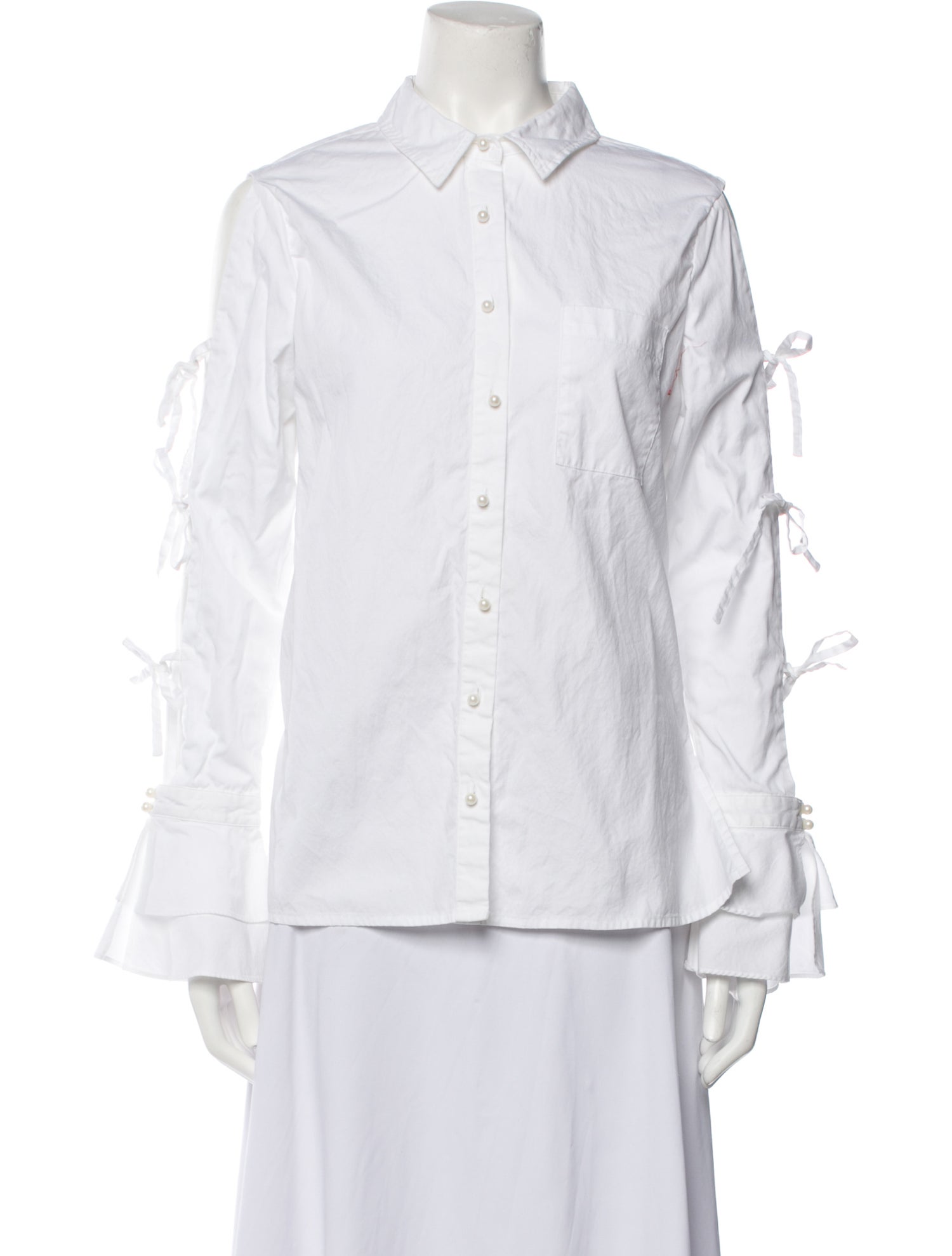 Jonathan Simkhai Long Sleeve Button-Up Top