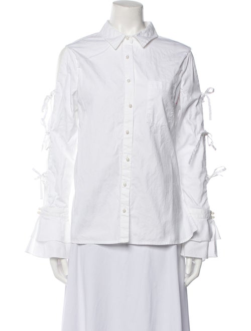 Jonathan Simkhai Long Sleeve Button-Up Top