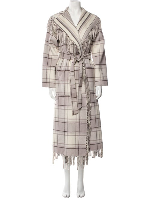 Jonathan Simkhai Plaid Print Trench Coat