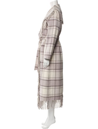 Jonathan Simkhai Plaid Print Trench Coat