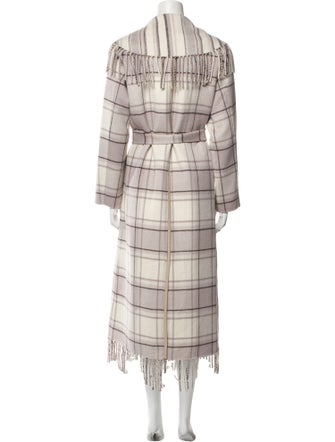 Jonathan Simkhai Plaid Print Trench Coat