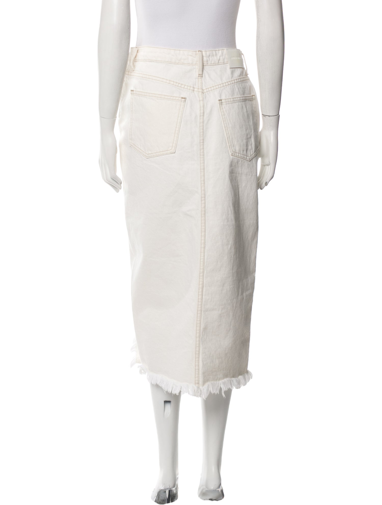 Jonathan Simkhai Fringe Trim Accent Midi Length Skirt