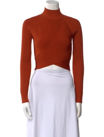 Jonathan Simkhai Turtleneck Long Sleeve Crop Top