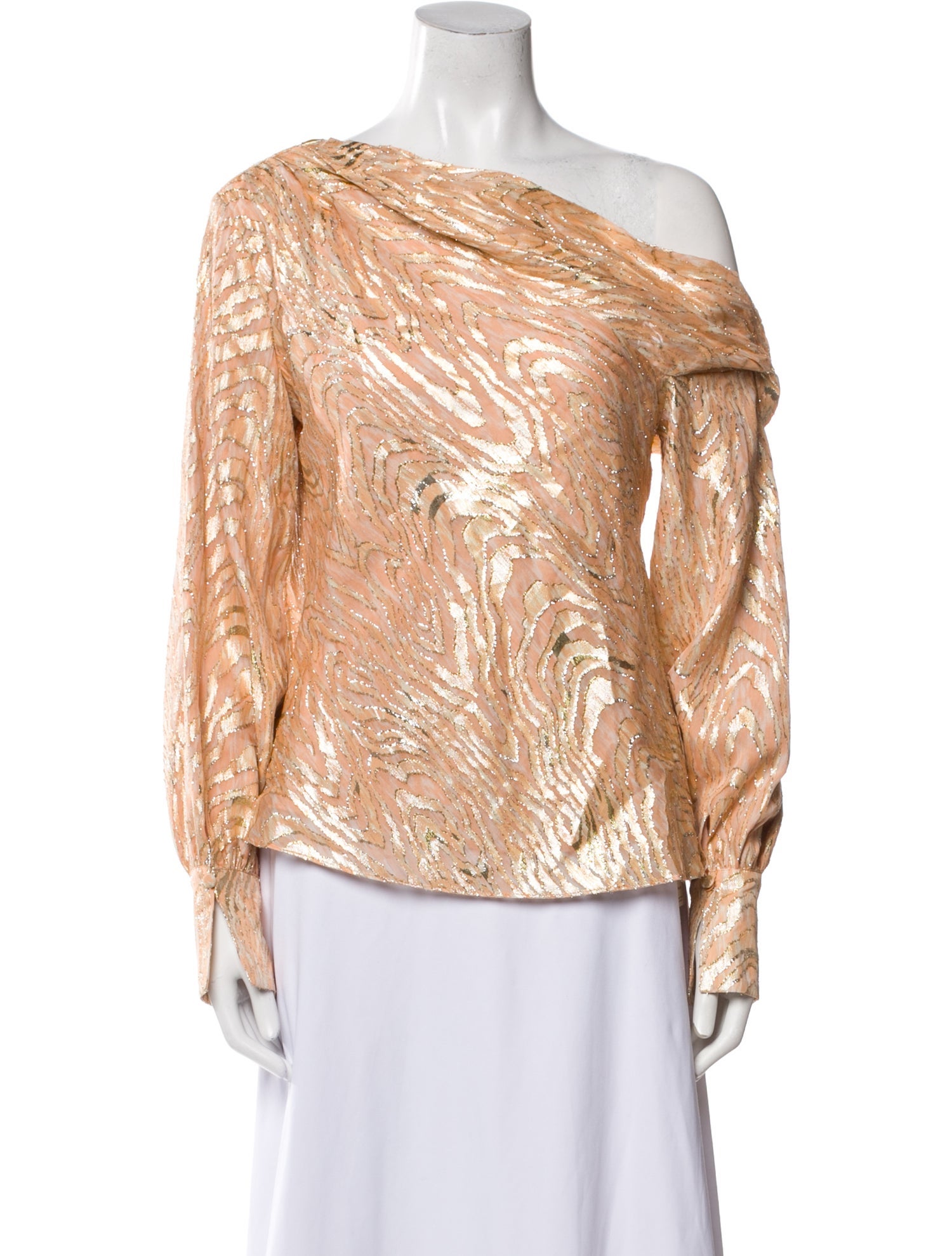 Jonathan Simkhai Silk One-Shoulder Blouse w/ Tags