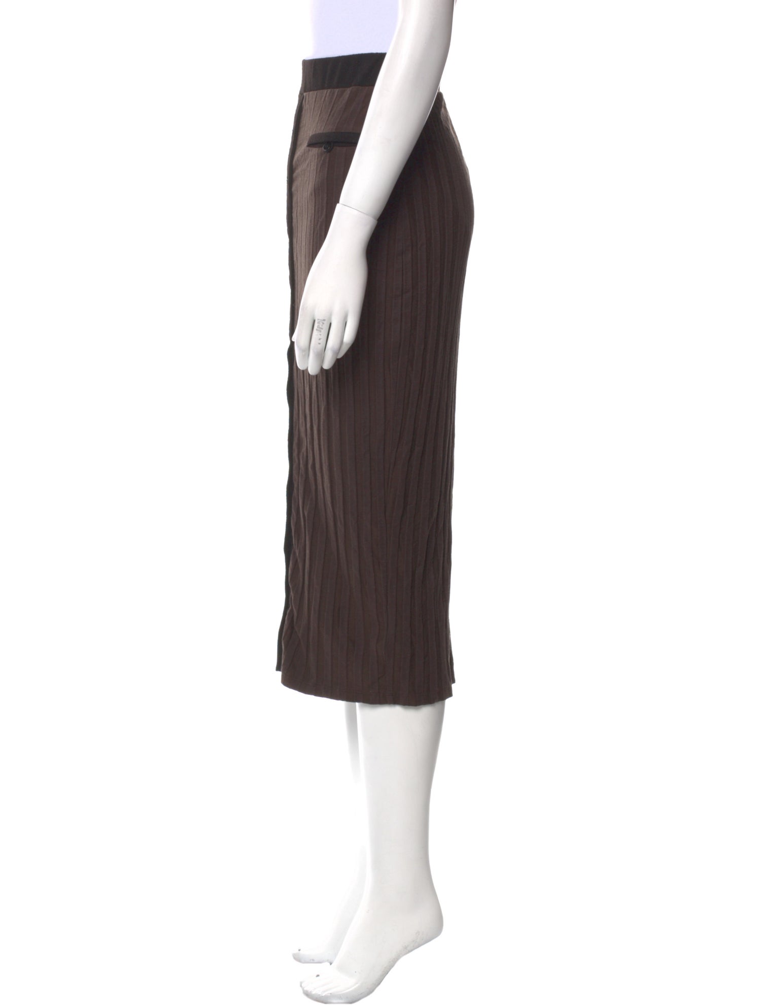 Jonathan Simkhai Pleated Accents Midi Length Skirt