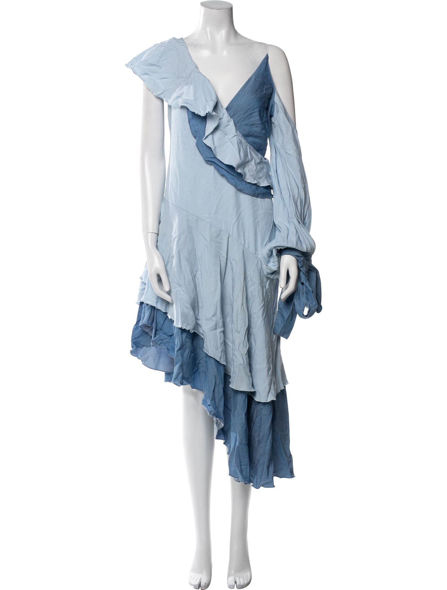 Jonathan Simkhai Colorblock Pattern Midi Length Dress