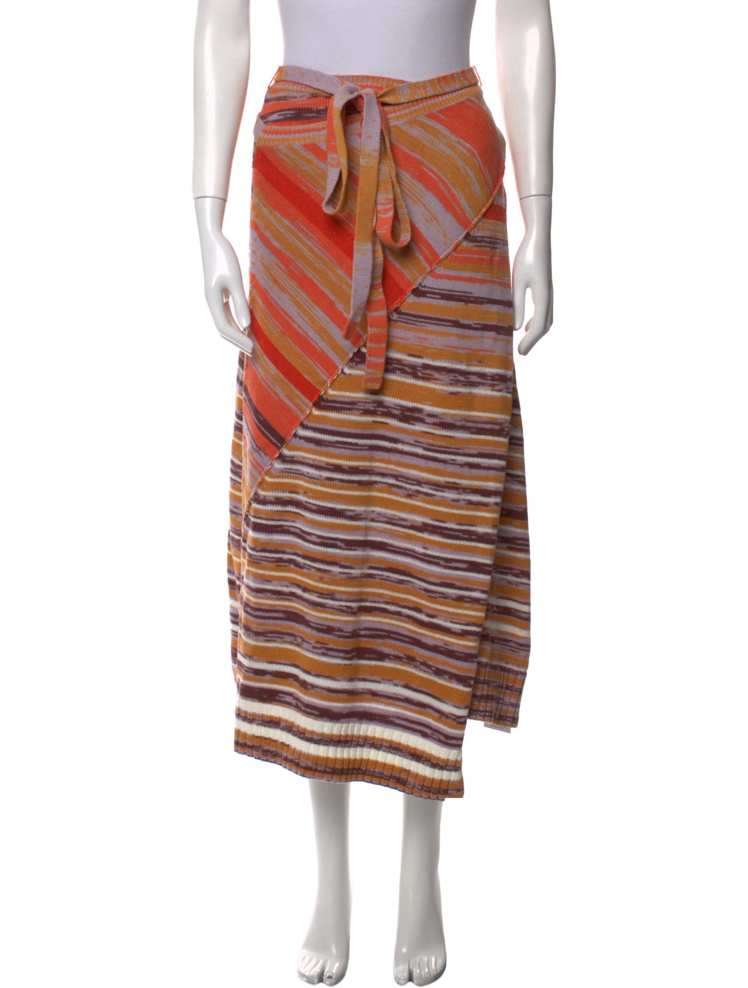 Jonathan Simkhai Striped Midi Length Skirt