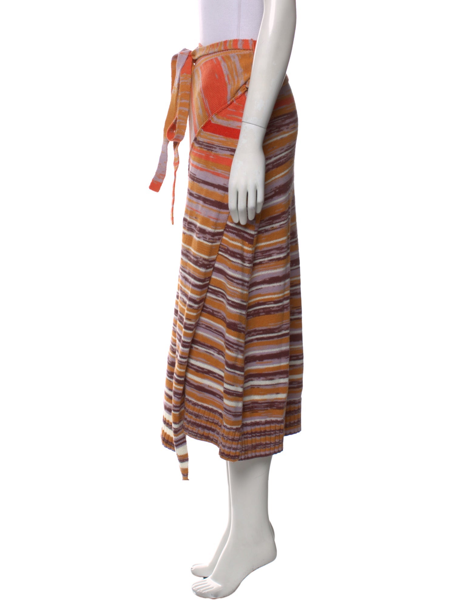 Jonathan Simkhai Striped Midi Length Skirt