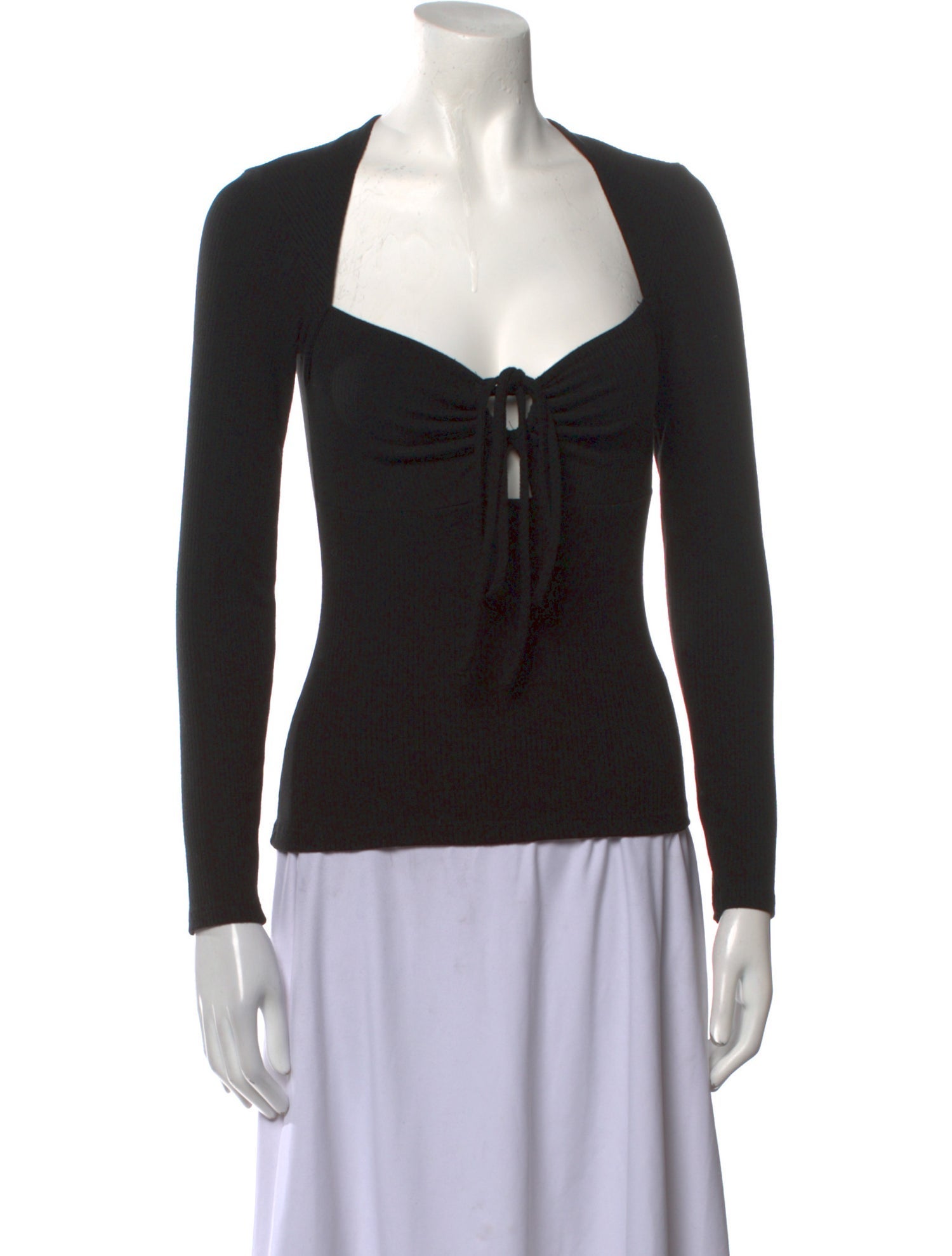 Jonathan Simkhai Square Neckline Long Sleeve Top