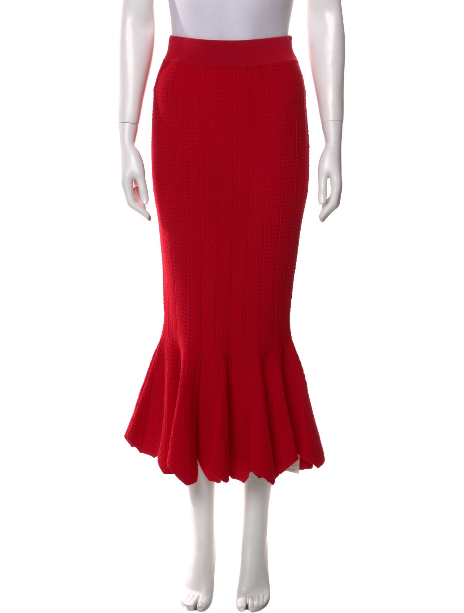 Jonathan Simkhai Ruffle Embellishment Midi Length Skirt