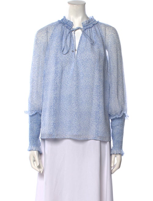 Jonathan Simkhai Silk Polka Dot Print Blouse