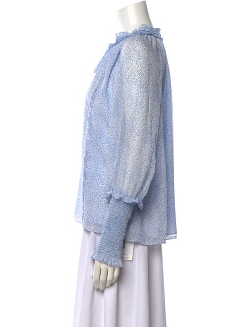 Jonathan Simkhai Silk Polka Dot Print Blouse