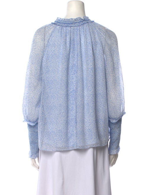 Jonathan Simkhai Silk Polka Dot Print Blouse