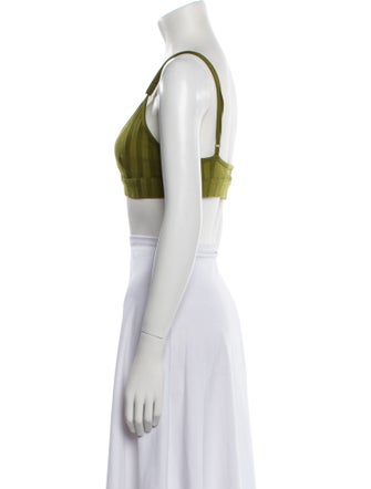 Jonathan Simkhai V-Neck Sleeveless Crop Top
