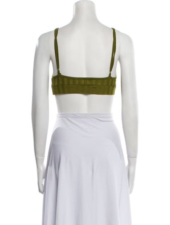 Jonathan Simkhai V-Neck Sleeveless Crop Top