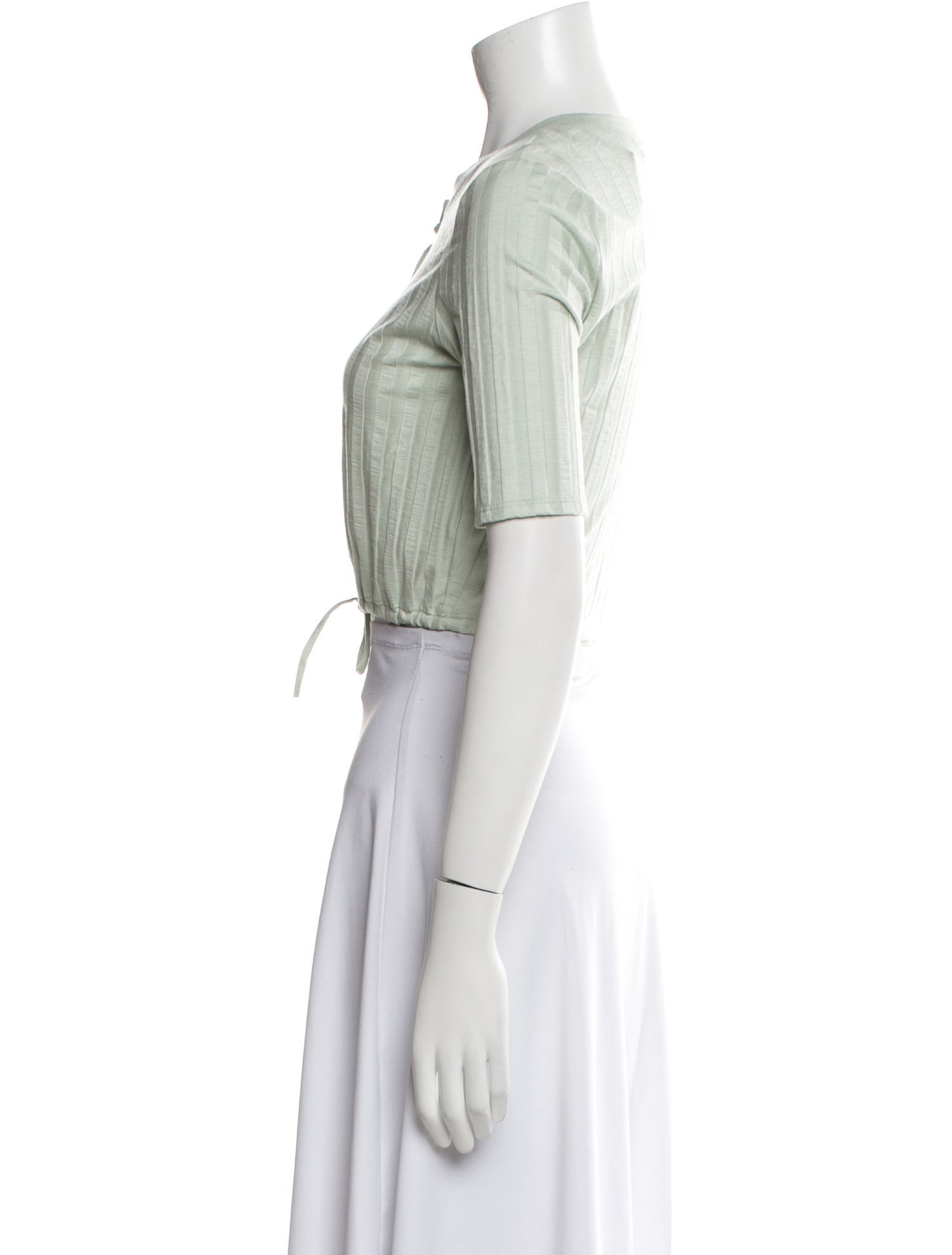 Jonathan Simkhai Crew Neck Short Sleeve Crop Top