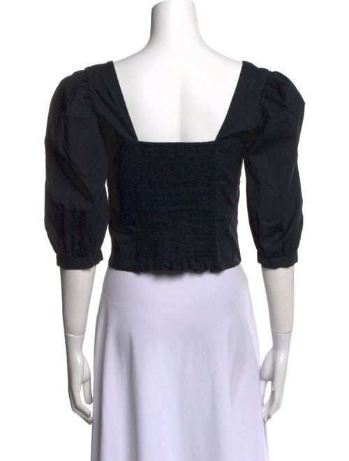 Jonathan Simkhai V-Neck Three-Quarter Sleeve Crop Top