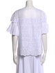 Jonathan Simkhai V-Neck Short Sleeve Blouse