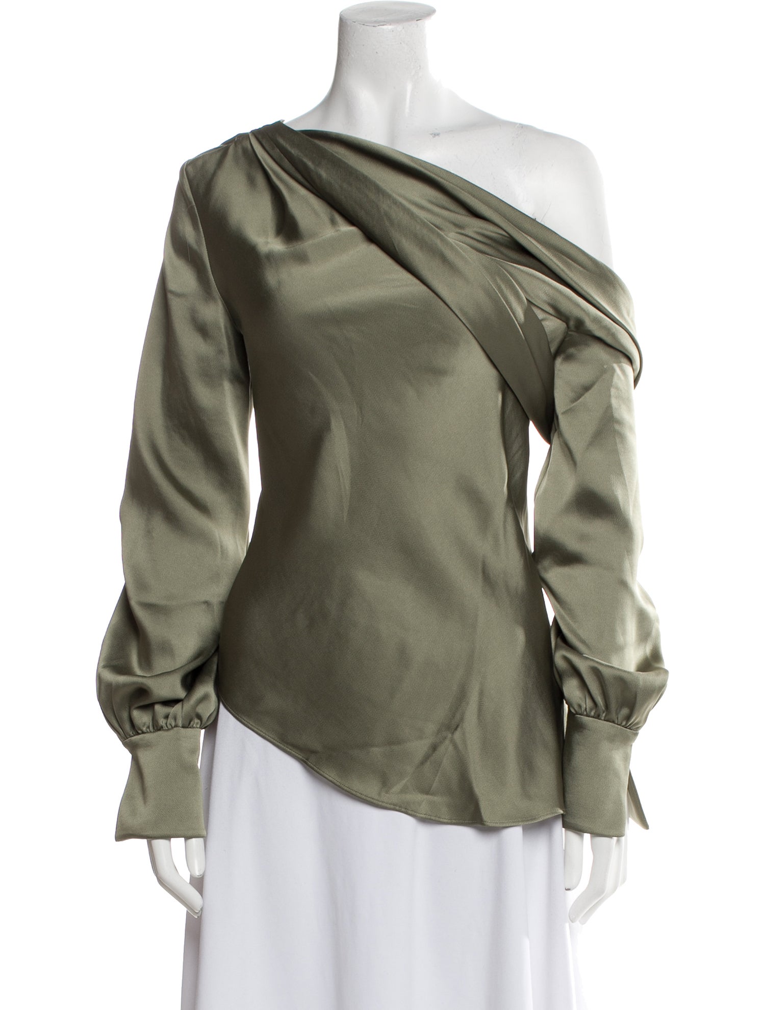 Jonathan Simkhai Asymmetrical Long Sleeve Blouse