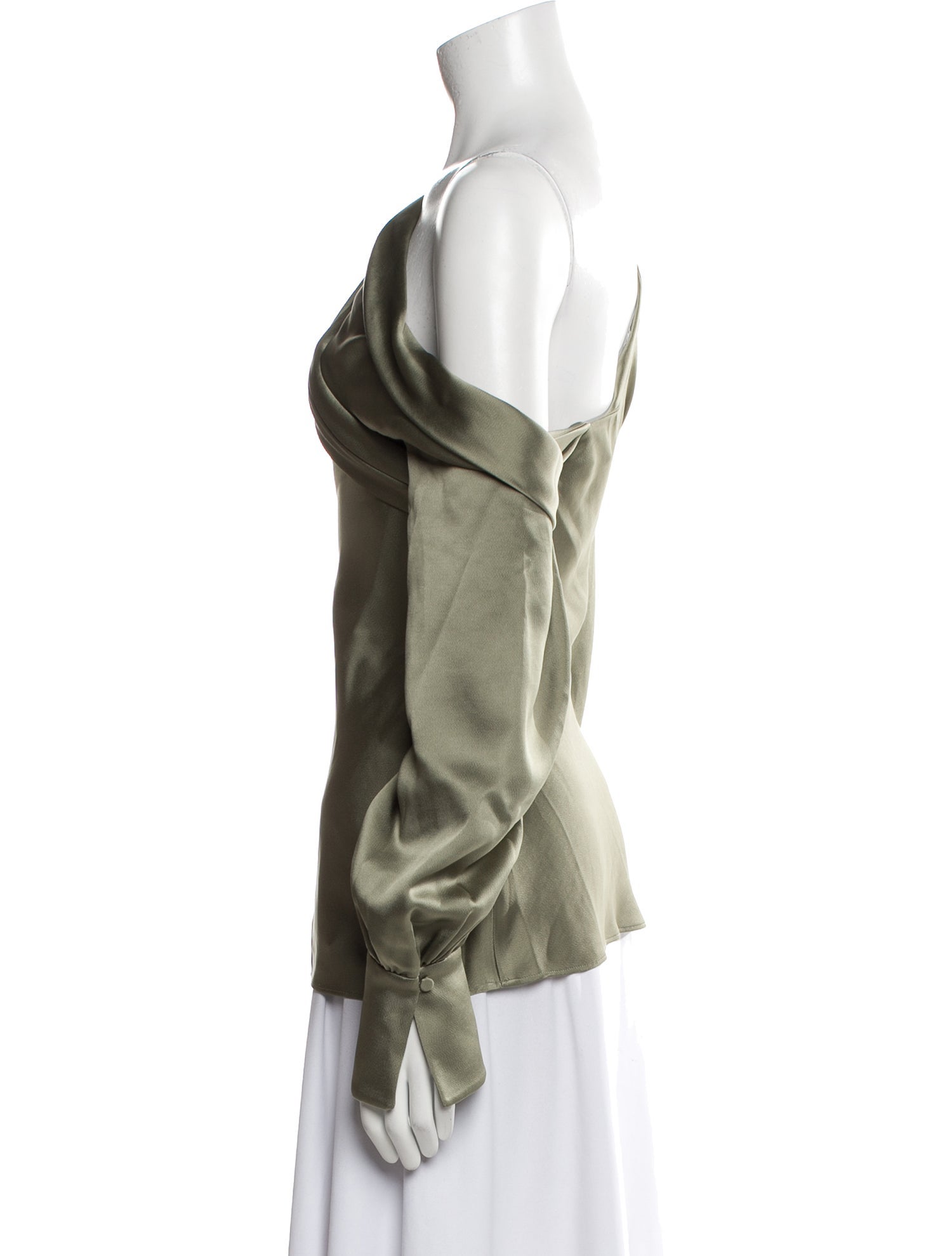 Jonathan Simkhai Asymmetrical Long Sleeve Blouse