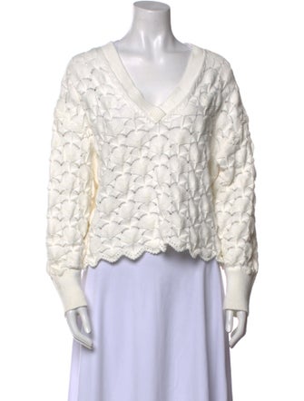 Jonathan Simkhai Patterned V-Neck Sweater