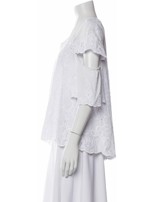 Jonathan Simkhai Eyelet V-Neck Blouse