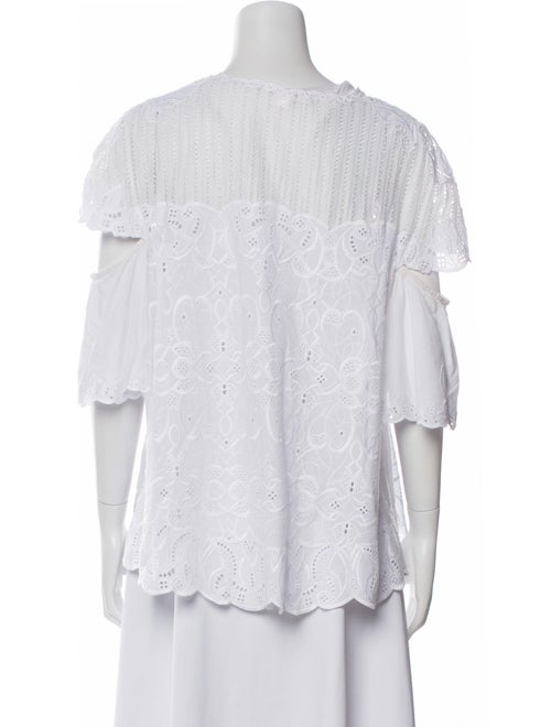 Jonathan Simkhai Eyelet V-Neck Blouse