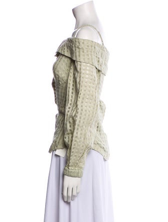 Jonathan Simkhai Off-The-Shoulder Long Sleeve Blouse