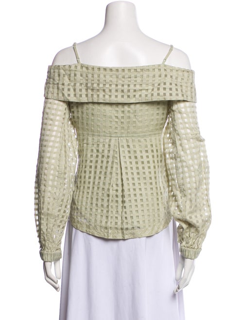 Jonathan Simkhai Off-The-Shoulder Long Sleeve Blouse