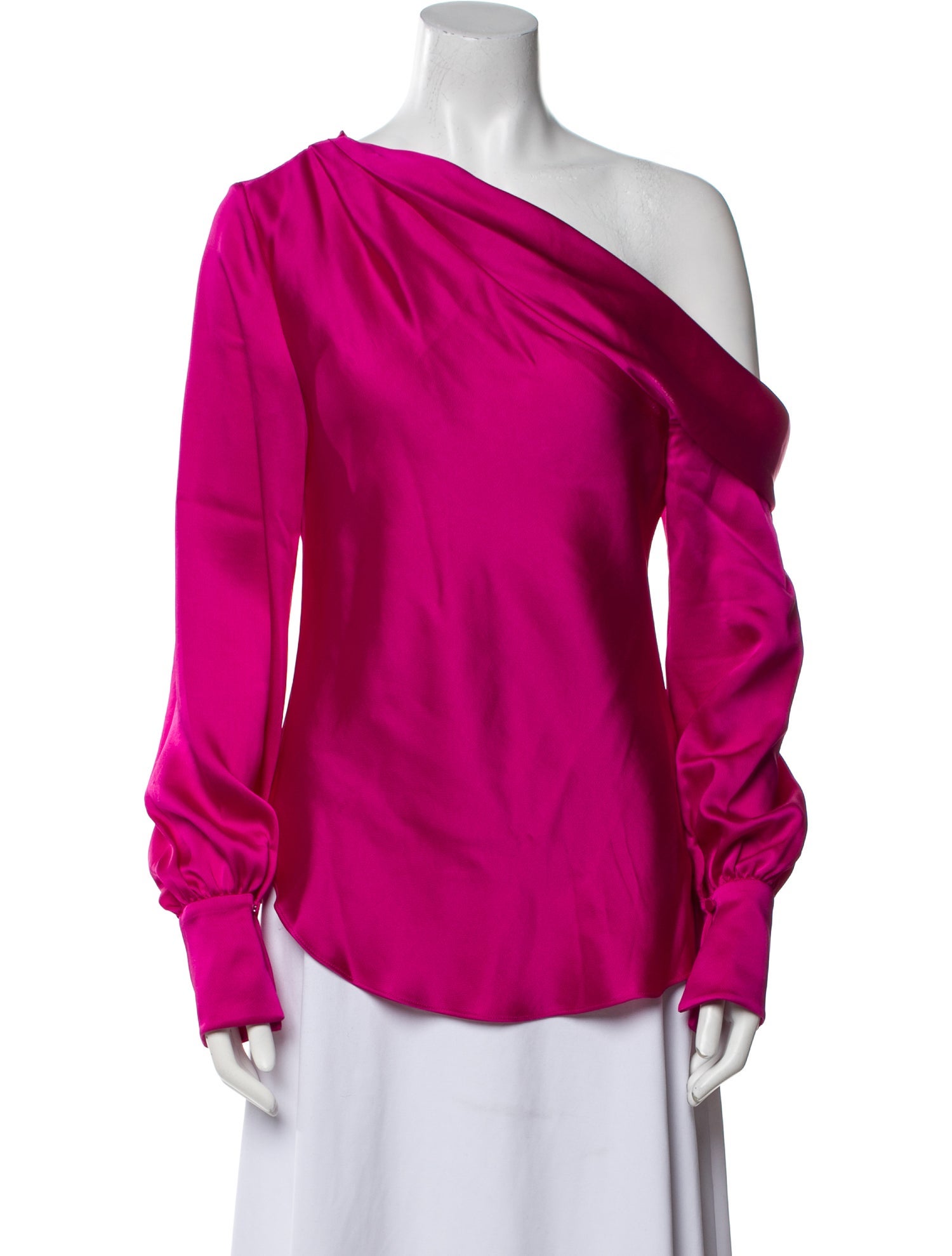 Jonathan Simkhai One-Shoulder Long Sleeve Blouse