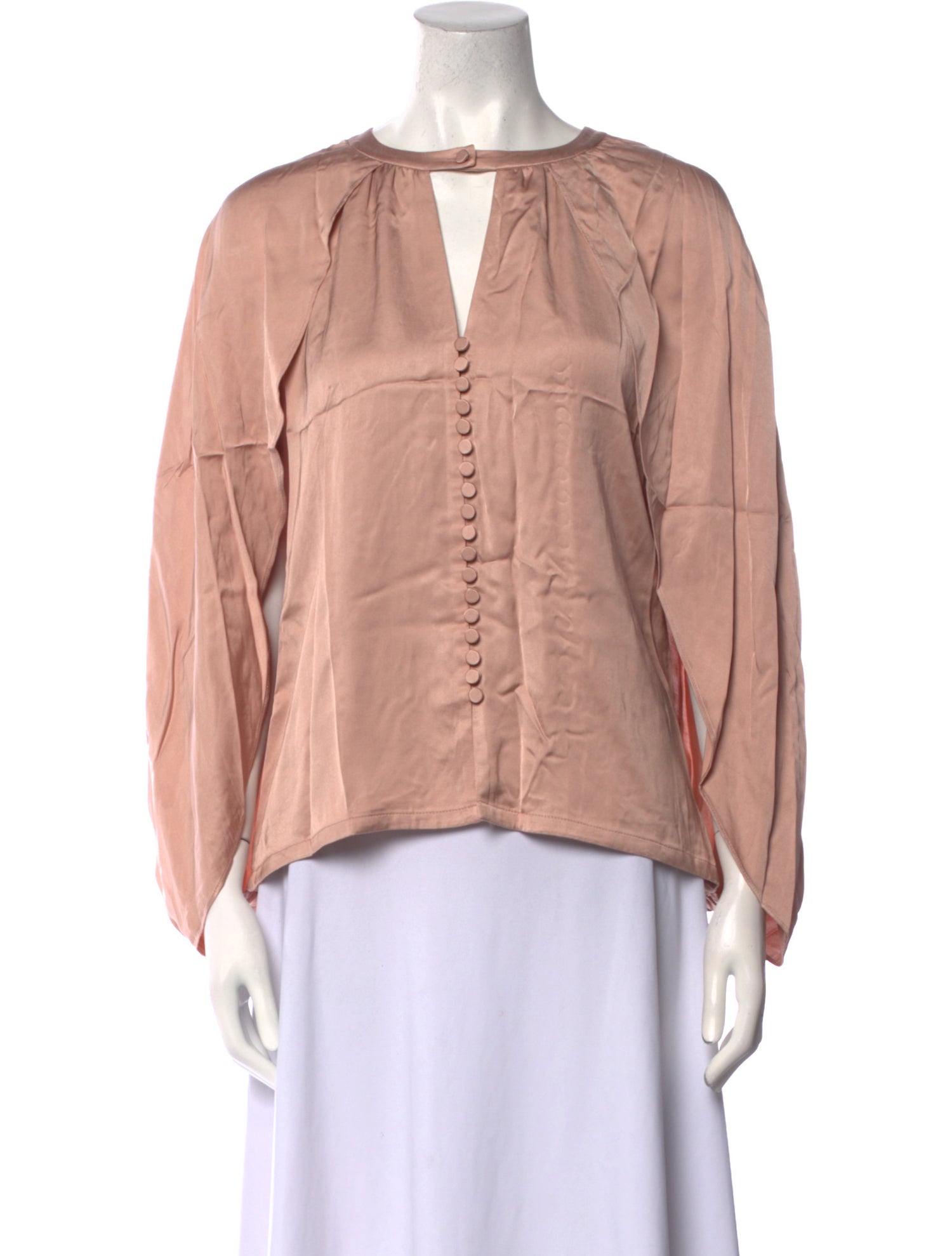 Jonathan Simkhai Crew Neck Long Sleeve Blouse w/ Tags