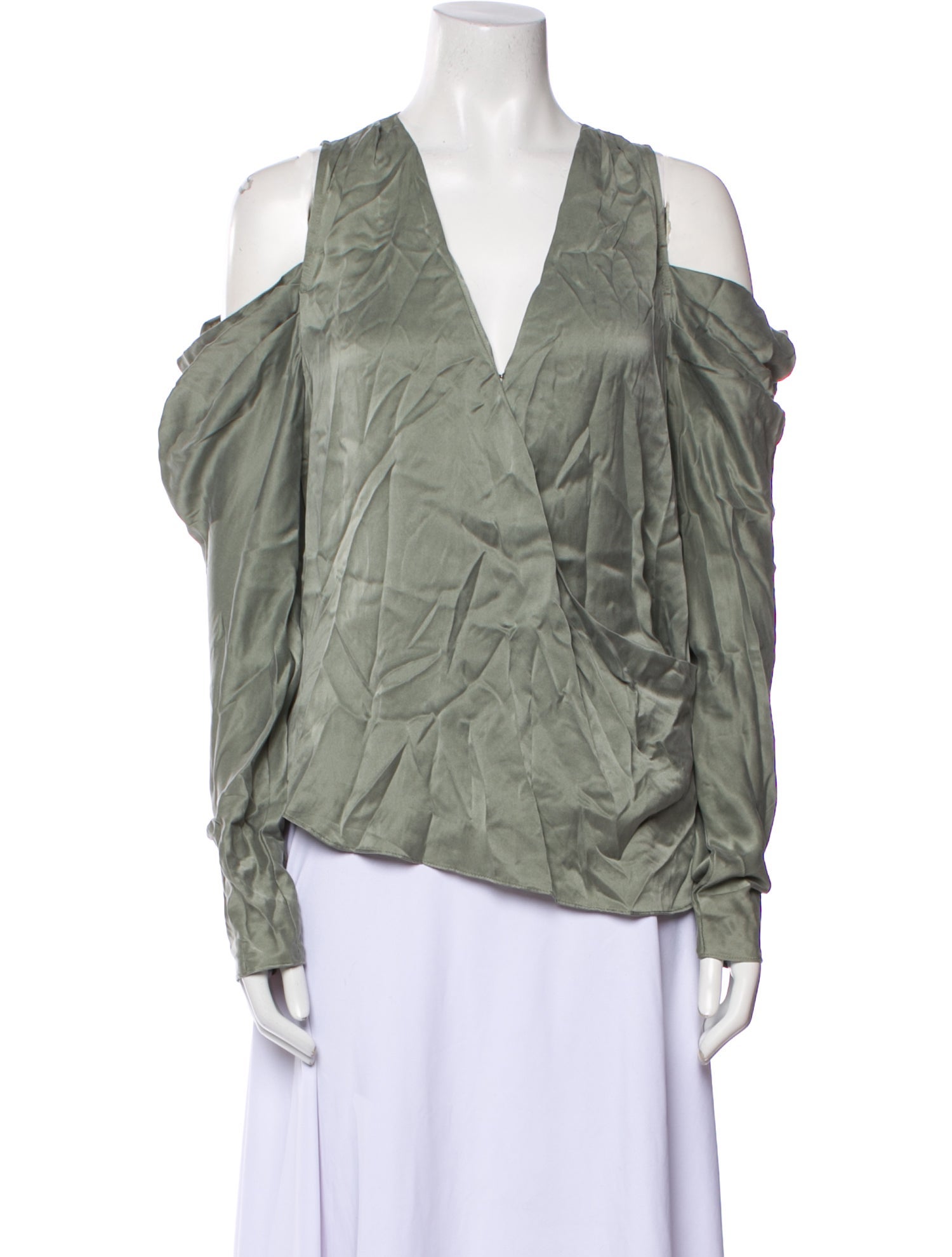 Jonathan Simkhai Silk V-Neck Blouse