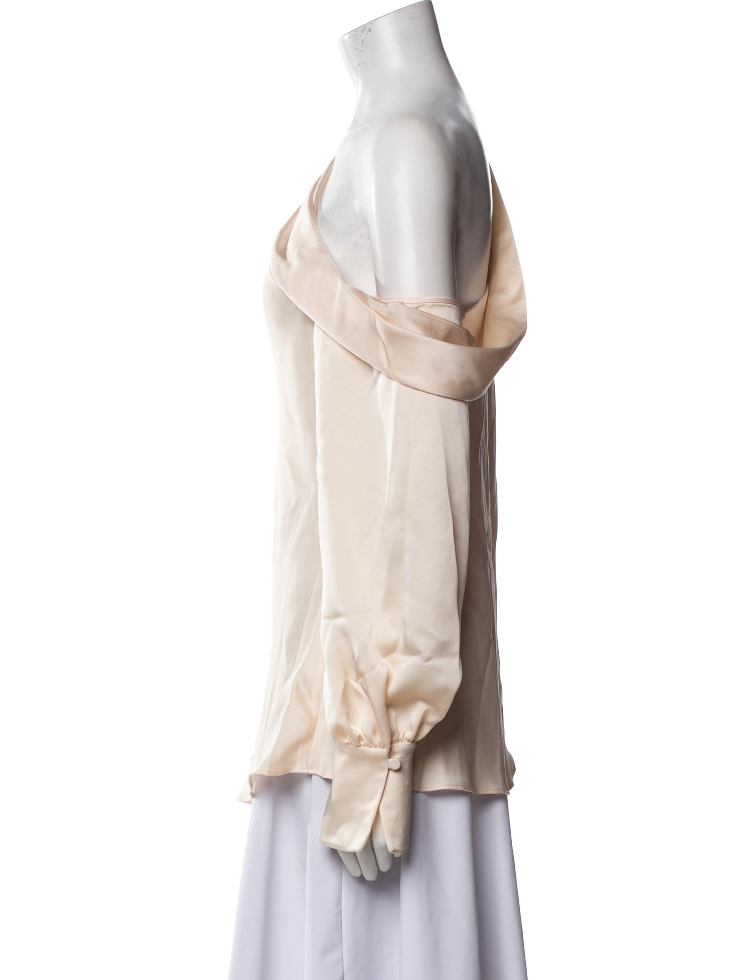 Jonathan Simkhai Asymmetrical Long Sleeve Blouse w/ Tags