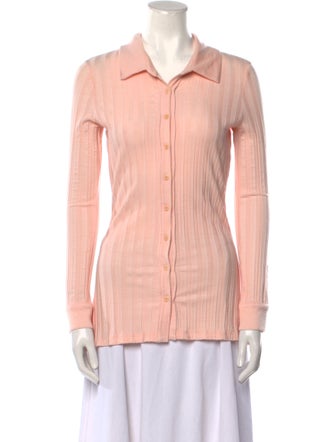 Jonathan Simkhai Long Sleeve Button-Up Top