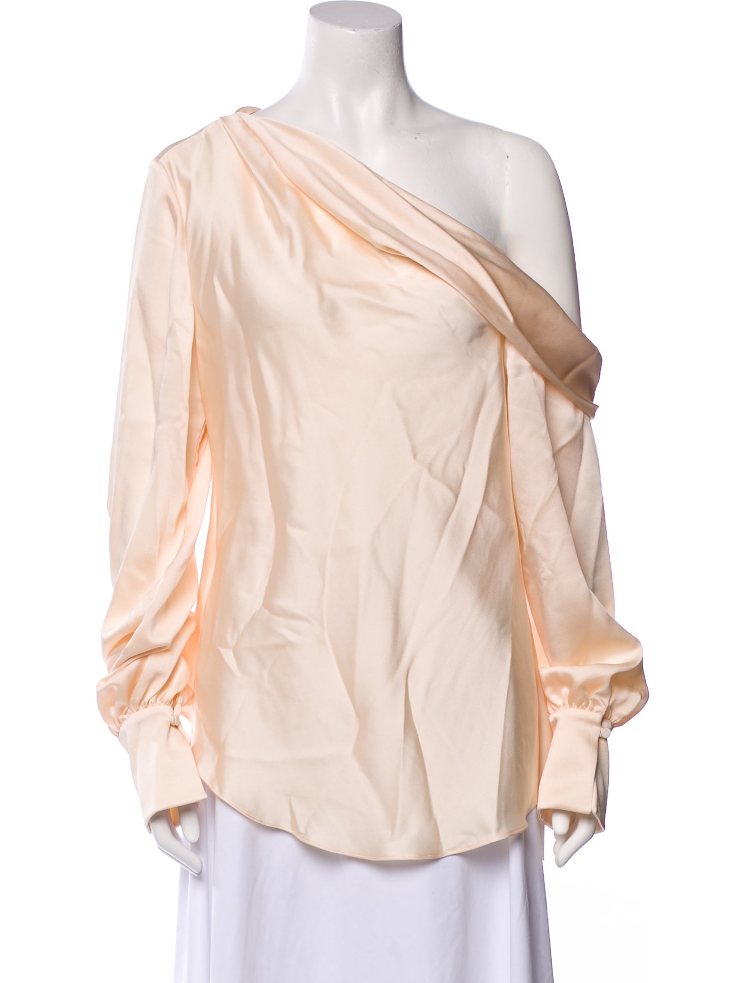 Jonathan Simkhai One-Shoulder Long Sleeve Blouse w/ Tags