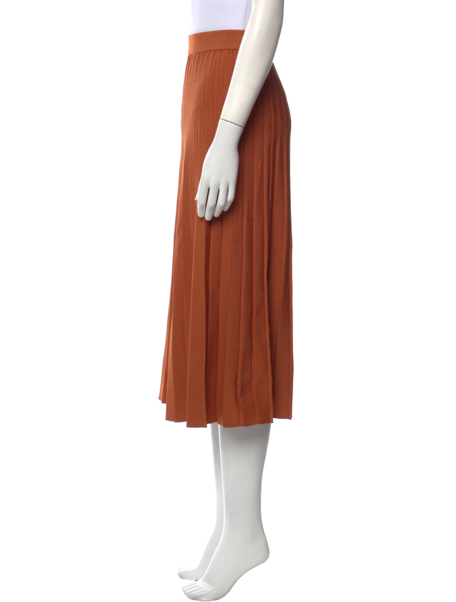 Jonathan Simkhai Pleated Accents Midi Length Skirt