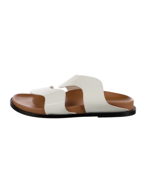 Jonathan Simkhai Patent Leather Scalloped Accent Slides