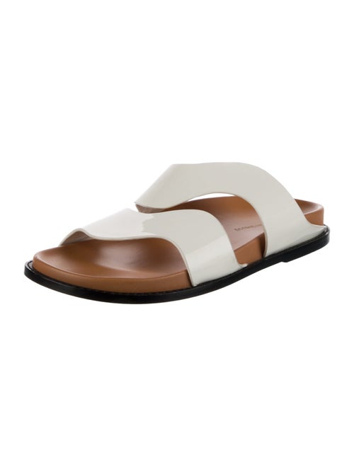 Jonathan Simkhai Patent Leather Scalloped Accent Slides