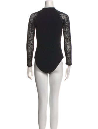 Jonathan Simkhai Mock Neck Long Sleeve Bodysuit