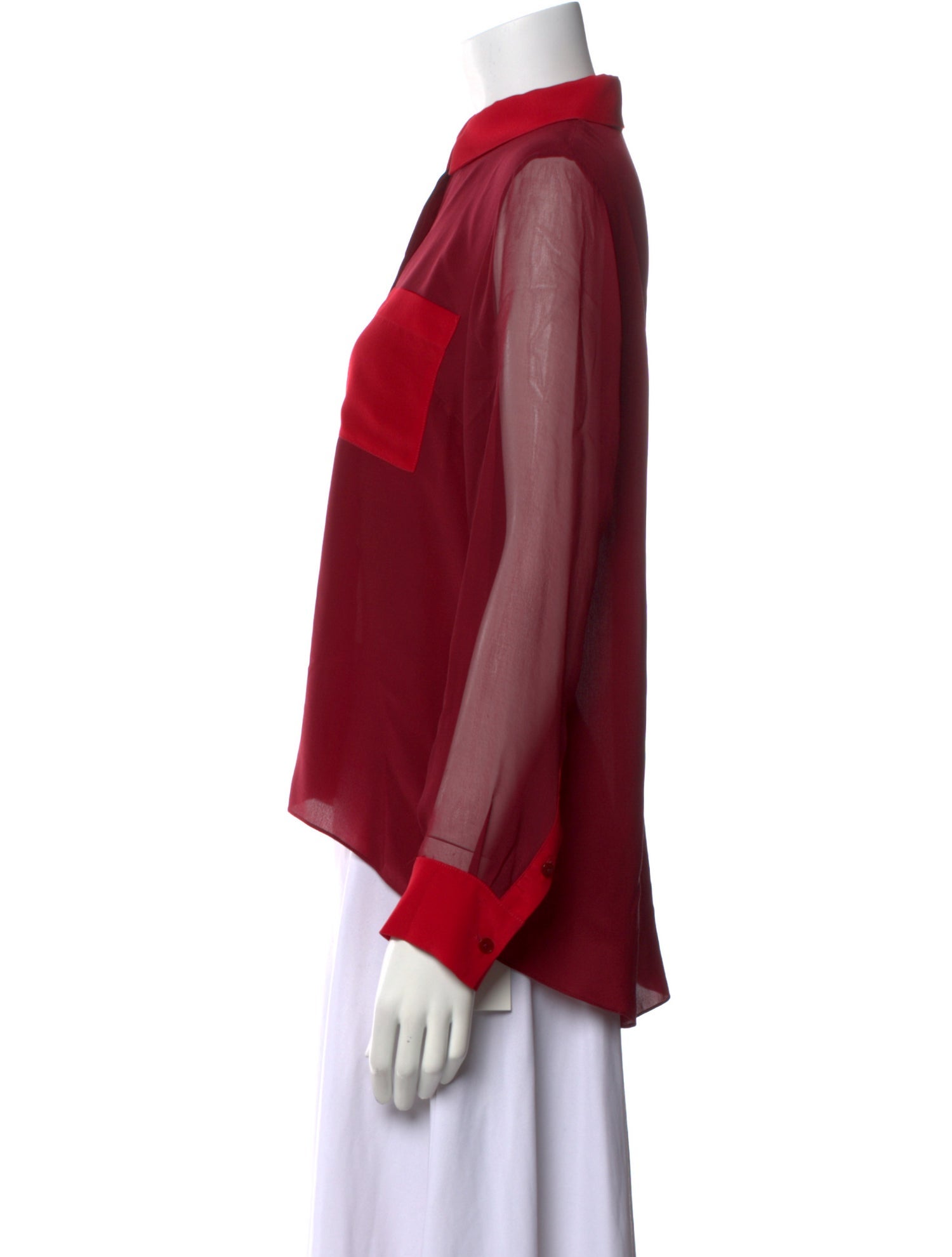 Jonathan Simkhai Silk Long Sleeve Blouse