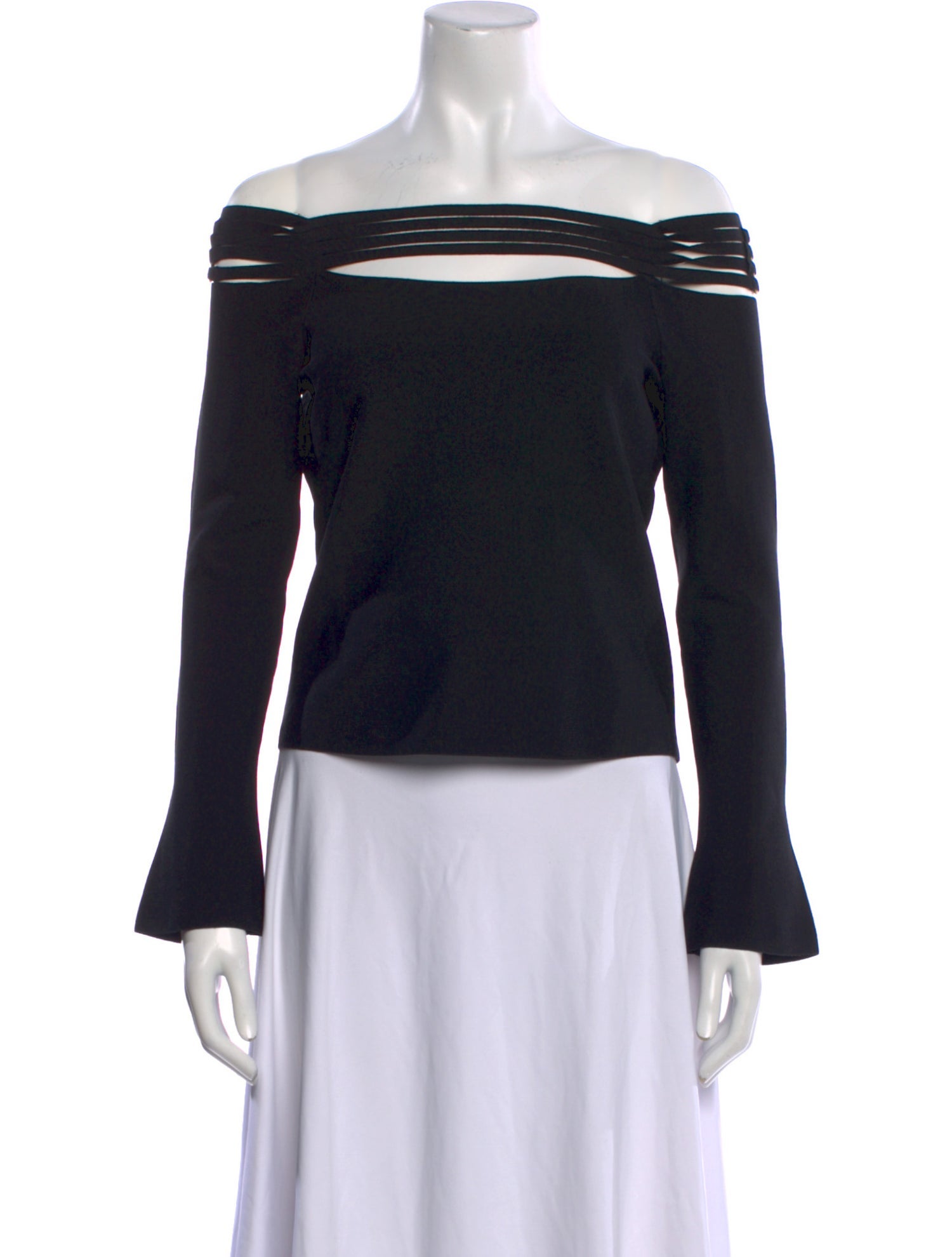 Jonathan Simkhai Off-The-Shoulder Long Sleeve Top