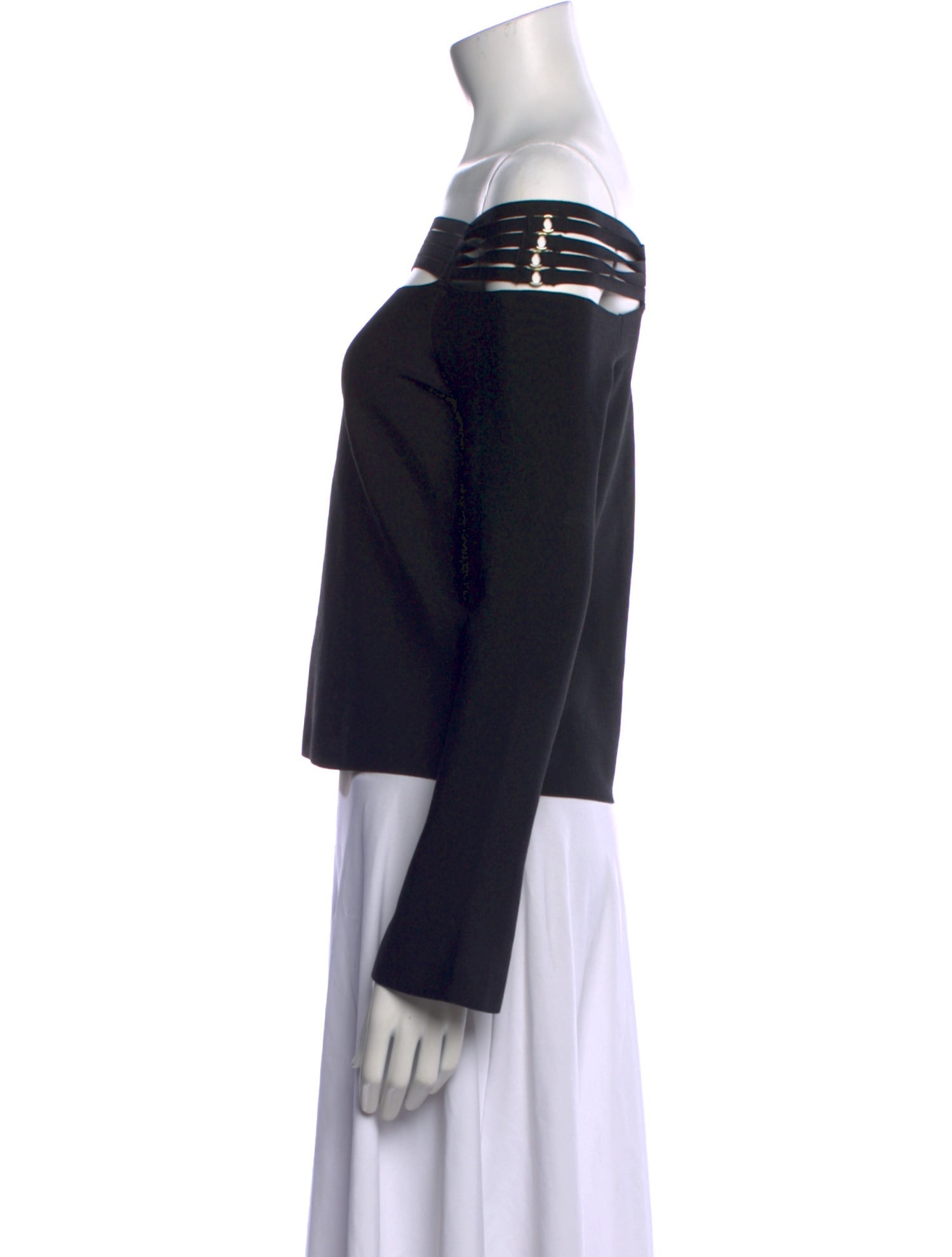 Jonathan Simkhai Off-The-Shoulder Long Sleeve Top