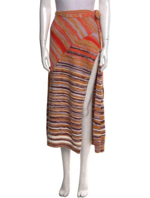 Jonathan Simkhai Striped Midi Length Skirt