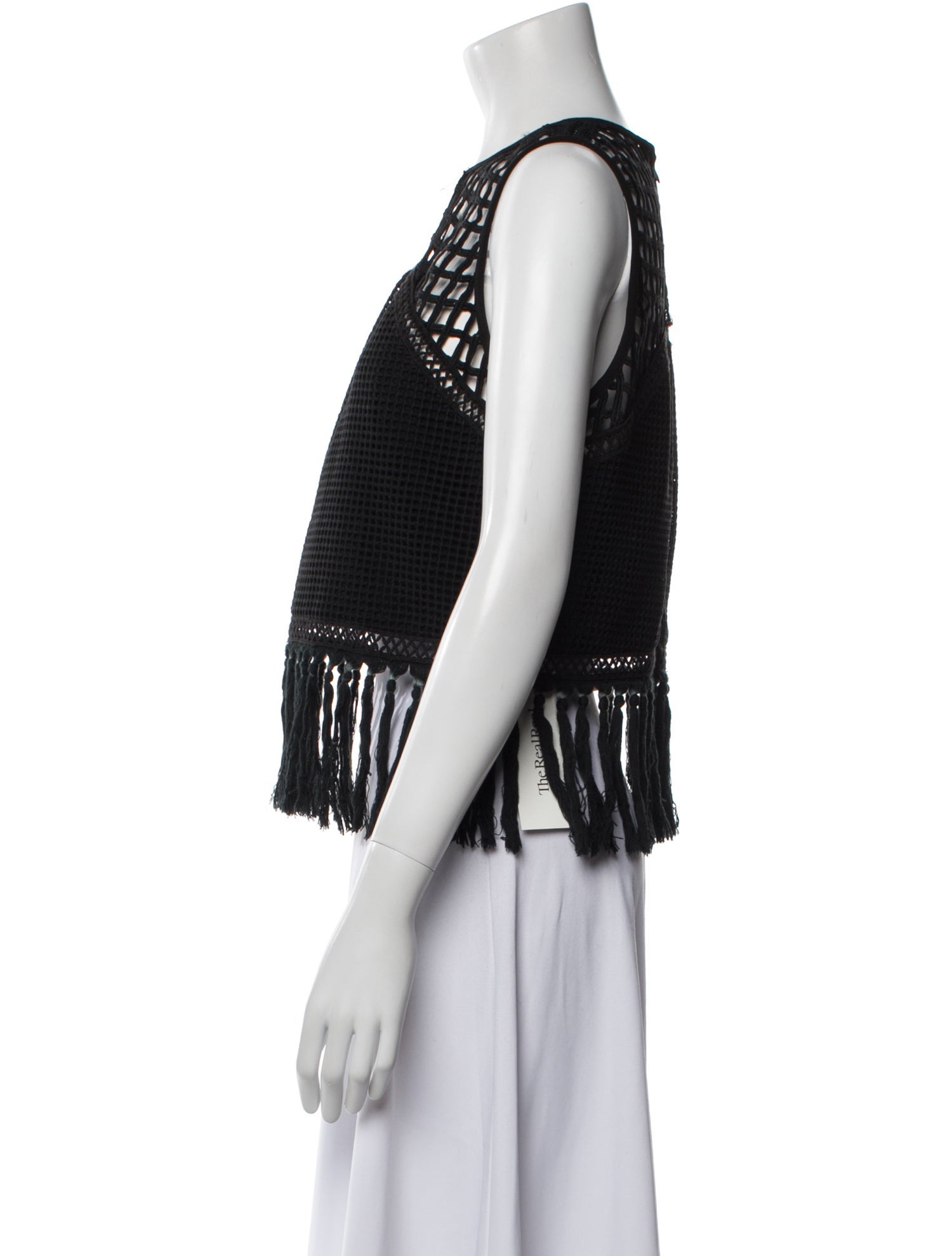 Jonathan Simkhai Crew Neck Sleeveless Crop Top