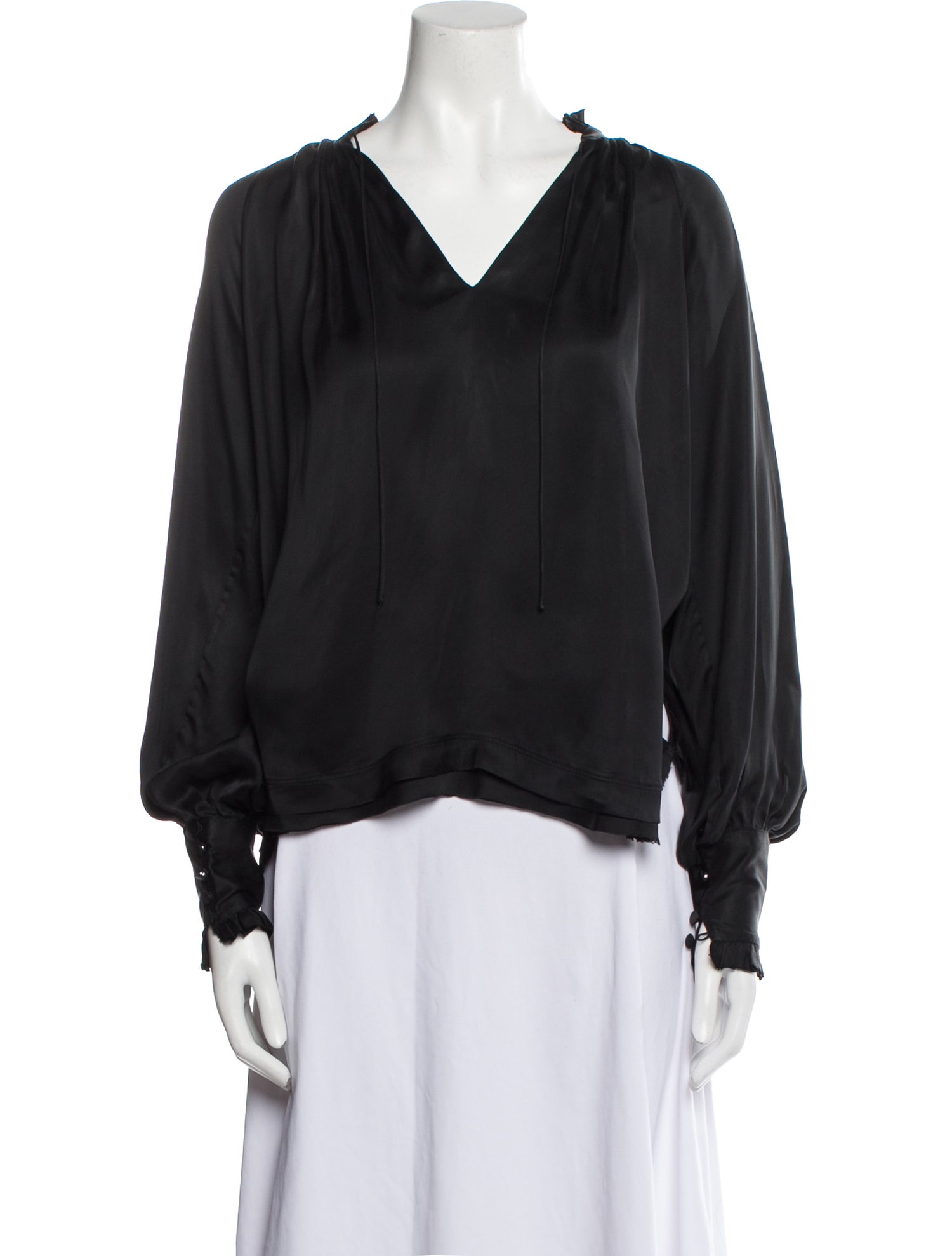 Jonathan Simkhai Silk V-Neck Blouse
