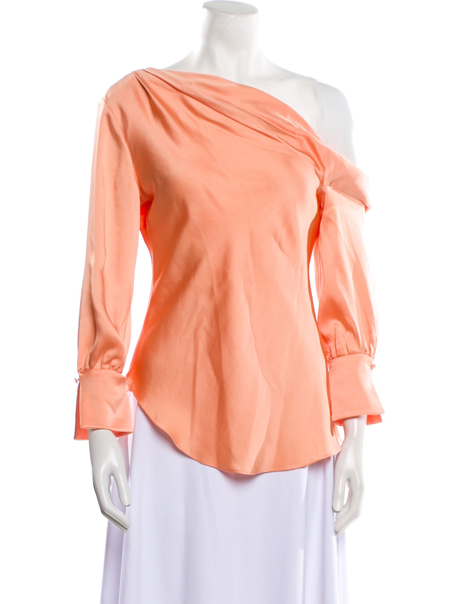 Jonathan Simkhai One-Shoulder Long Sleeve Blouse