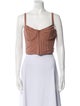 Jonathan Simkhai Square Neckline Sleeveless Crop Top