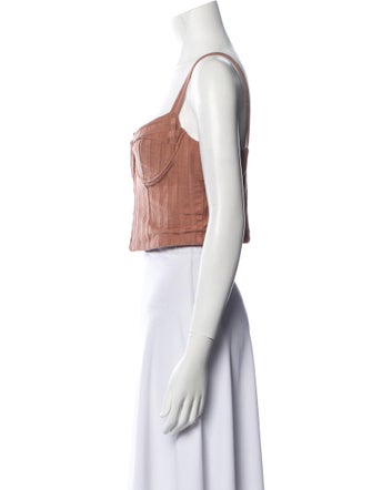 Jonathan Simkhai Square Neckline Sleeveless Crop Top
