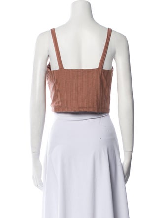 Jonathan Simkhai Square Neckline Sleeveless Crop Top