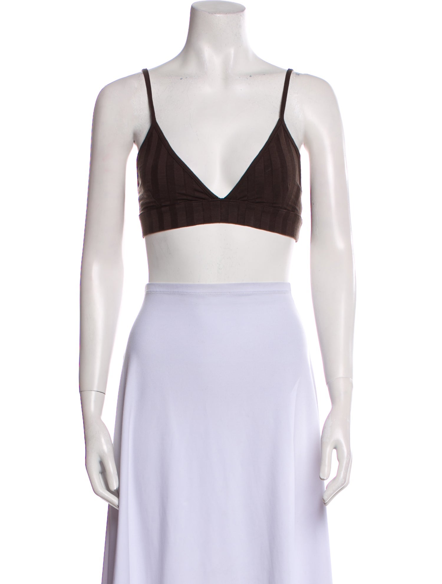 Jonathan Simkhai Square Neckline Sleeveless Crop Top